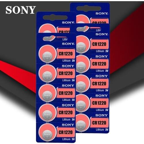 20pc Sony 100% Original CR1220 Button Cell Battery For Watch Car Remote Key cr 1220 ECR1220 GPCR1220 3v Lithium Battery