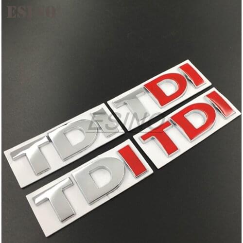 3D TDI Turbo Direct Injection Car Trunk Zinc Alloy Emblem Rear Body Tailgate Accessories Adhesive Styling Badge For Volkawagen