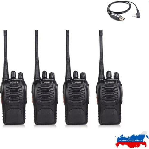 4PCS/Set Baofeng BF 888S bf888S Two Way Radio BF-888S 6km Walkie Talkie 5W Portable CB Ham Radio Handheld HF Transceiver