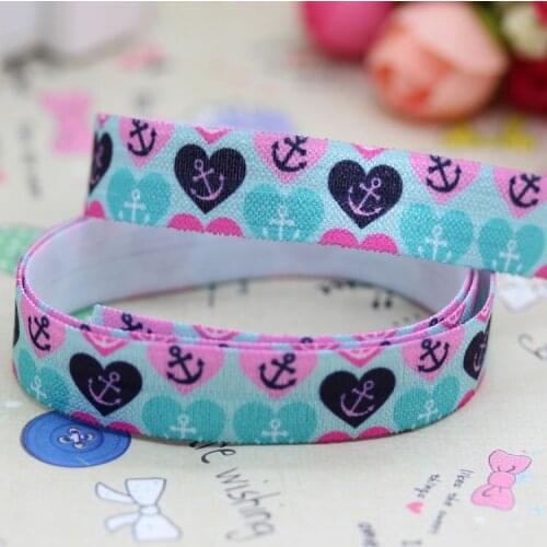5/8'' Free shipping Fold Over Elastic FOE halloween printed headband hair band diy decoration wholesale OEM B321