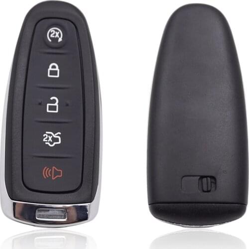 5 Buttons Smart Remote Key shell for Ford Edge Car Key Blanks Case with Emergency Key Blade