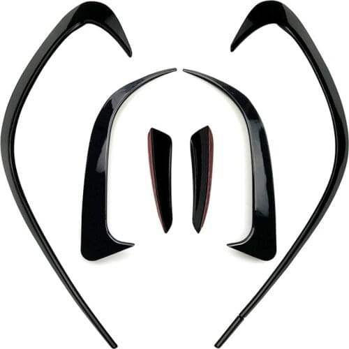 6Pcs Car Bumper Splitter Spoilers Side Air Vent Canard Trim Kit for Mercedes-Benz CLA CLA200 220 250 260 2016-2019