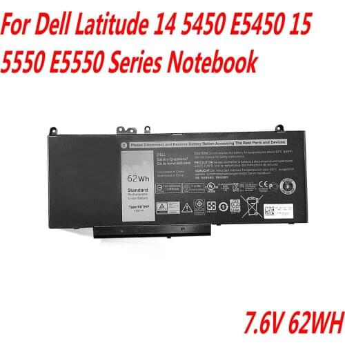 High Quality 7.6V 62WH ROTMP Laptop Battery For Dell Latitude 14 5450 E5450 15 5550 E5550 Series Notebook
