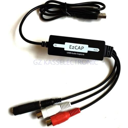 2017 new composition audio converters, 3.5mm RCA RL To USB Audio Capture for windows10 MAC os, Free shipping