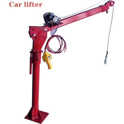 Load-bearing 0-500KG car lifter Car-mounted 12V mini-truck crane 220V household electric hoist 24V truck crane