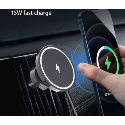 Fast Charging Wireless Charger 15W Magnetic Wireless Car Charger Mount for iPhone 12 HUAWEI XIAOMI SAMSUNG Car Phone Holder