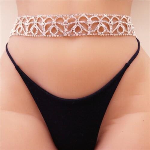 Tennis Heart Body Chain Waist Chain Belly Chains for Women Rhinestone Summer Beach Crystal Body sexy Accessories Jewelry Gifts