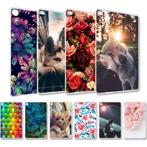 Tablet Case For Xiaomim Mi Pad 1 2 4 8.0 Case inch 8.0" Soft Silicone For Mipad 1 2 4 Cartoon Painted Protective Covers Fundas