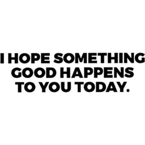 Black/Sliver Funny I hope Something Good Happens To You Today Car Stickers Vinyl Car Window Decals Decor C700
