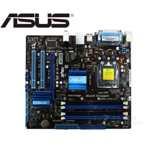 For ASUS P5G41C-M LX original motherboard DDR2 DDR3 LGA 775 USB2.0 VGA board 8GB G41 Used Desktop motherborad PC BOARDS