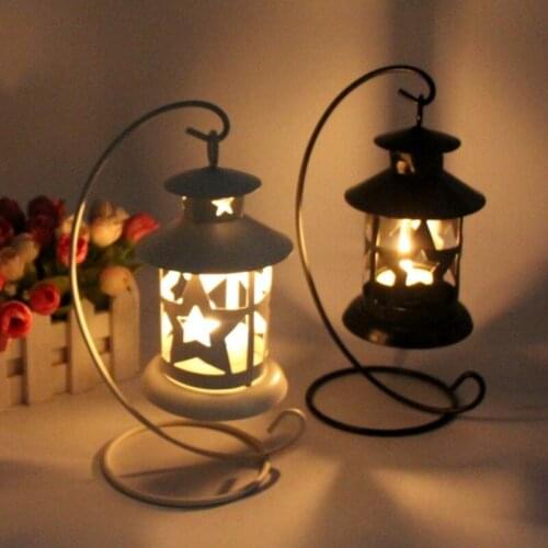 Exquisite Wrought Iron Hollow Candle Holder Romantic Candelabra Home Decoration Dining Table Decor Center Table Living Room
