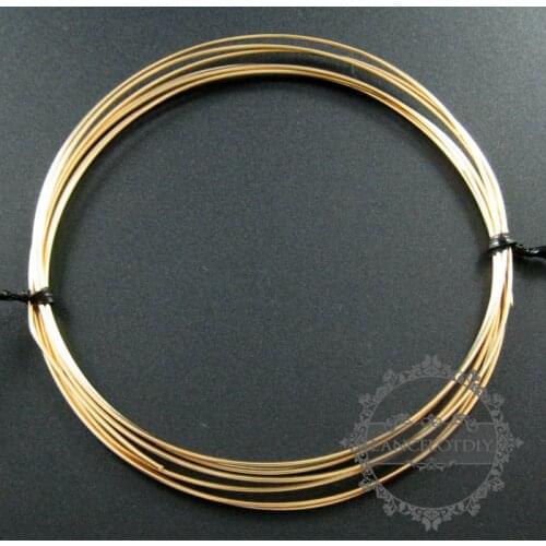 1meter 22gauge 0.64mm half hard gold filled color not tarnished beading jewelry wire supplies wiring findings 1505007