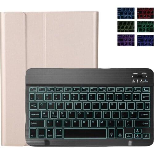 TPU Leather Case with 7 Color Backlit Keyboard for Lenovo Tab M10 FHD Plus TB-X606F TB-X606X 10.3" Smart Cover