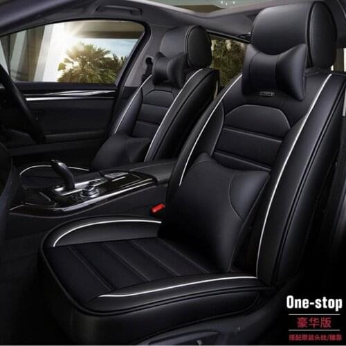 Leather car seat cover For dongfeng ax7 mitsubishi pajero vw fox passat b4 b5 b5.5 b6 b7 b8 peugeot 4008 car set cover