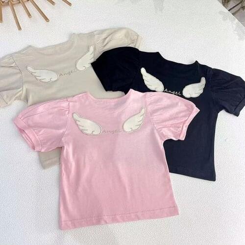 Summer Baby Girls and Boys Korean Style Cotton Wings T-shirt