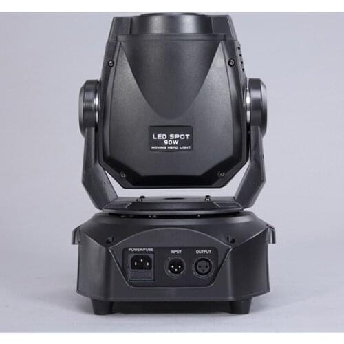 China wholesale mini 90w led moving head spot light dmx stage lighting led gobo project double gobo wheel with color wheel KTV