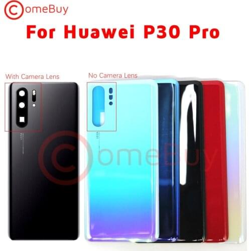 For Huawei P30 Pro Back Battery Glass Cover Rear Housing Door Case For Huawei P30 Pro Battery Cover With Camera Lens+Adhesive