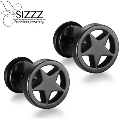 New Fashion Five Color Stainless Steel Earrings Highly Polished For Women Gold Plating