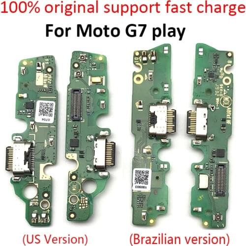 Original For Motorola Moto G7 Play USB Charge Port Jack Dock Connector Charging Board Flex Cable