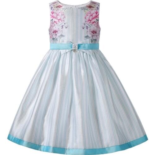 Pettigirl New Cute Summer Flower Dresses For Girls A-Line Girl Party Dresses Wholesale Boutique Clothes