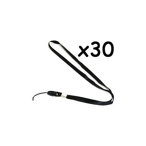 30 pcs Black Long Neck Strap Band Lanyard For Camera Cell phone ipod mp4 PSP Wiimote ID card badge and other Electronic Devices