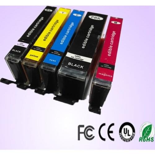JIUPIN PGI 850 CLI 851 Edible Compatible Ink Cartridge for Canon IX6780 IX6880 IP7280 MG6380 MG5480 PGI-850 CLI-851 Printer
