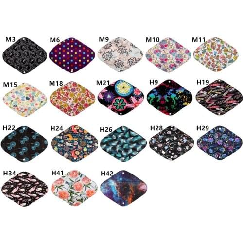 [Sigzagor]1 Large L Heavy Reusable Washable BAMBOO Mama Cloth Pad Menstrual Sanitary Pad 12in 30cm Heavy Flow 20 Designs