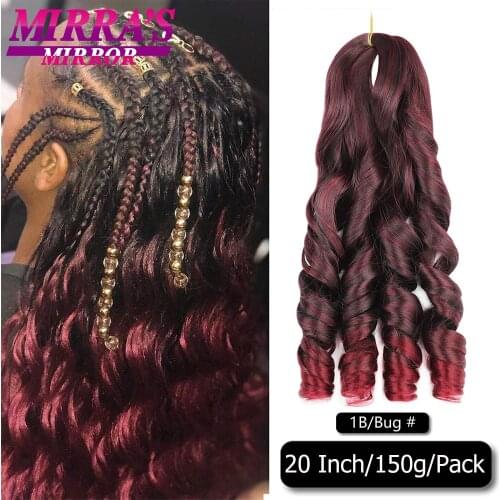 Loose Wavy Braiding Hair Extensions Curly Crochet Hair Braids Ombre Pre Stretched Synthetic Hair For Braid Mirras Mirror