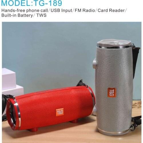 T&G Portable Bluetooth Speakers Waterproof Outdoor Subwoofer Bass boombox TWS Loudspeaker with FM TF USB music box for computer