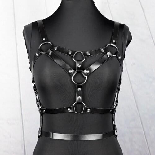 UYEE Erotic Accessories Belts Bust Bondage Femdome Leather Garter Suspenders Straps For Women Harajuku Lingerie Harness LB-008