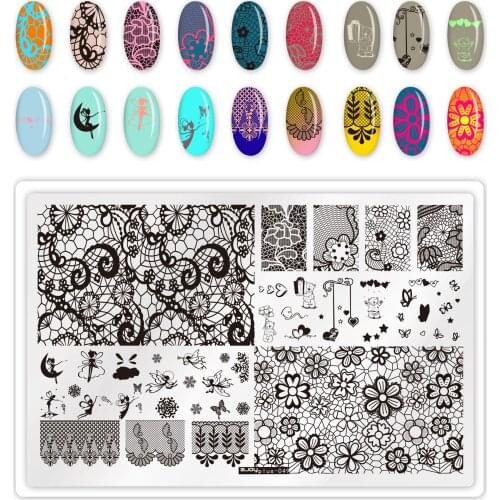 Plugs 0-51 Nail Art Image Plate Nail Template Beauty Stamper Nail Disk 9.5*14.5cm ZJOY PLUS Design Nail Stamping (with PVC , 51)