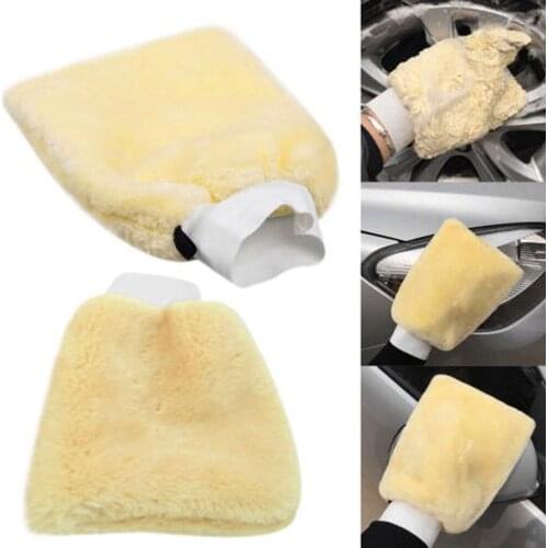 1 Pair 24x16cm Lambswool Soft Auto Car Washing Glove Cleaning Car Cleaning glove Motorcycle Washer Care Car paint Wash Care Tool