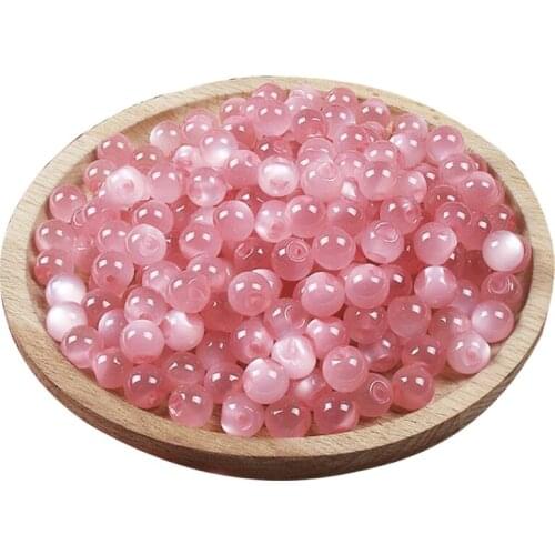 10Pcs 10mm Cheongsam Pearlescent Domed Sewing Buttons Imitation Jade Partial Holes Tang Suit Hanfu Retro Resin Round Beads