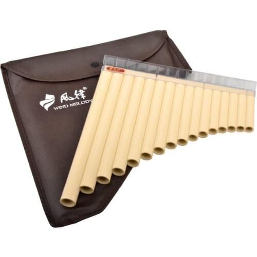 16 Pipes Pan Flute C Tone 16 Tube Easy Learning Panflute for Beginner Indian Music Instrument Gift
