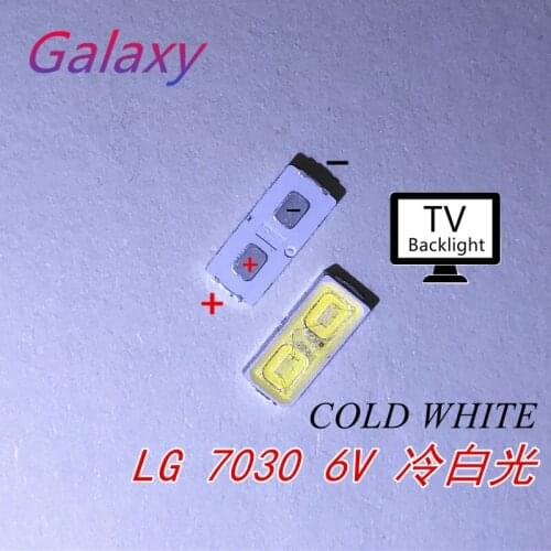 2000pcs FOR LG Innotek LED LED Backlight 1W 7030 6V Cool white TV Application smd 7030 led cold white 100-110lm 7.0*3.0*0.8mm