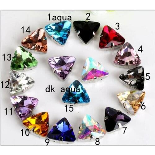 Free Shipping 100pcs/lot 18mm Sew On Crystal With Metal Claw Settings For Wedding Gown and DIY Jewelry TONGS016