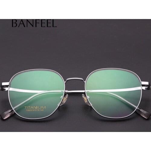 ＢTitanium Eyeglasses Frame New Vintage Woman Man High Quality Retro Myopia Prescription Glasses Lightweight Optical Eyewear
