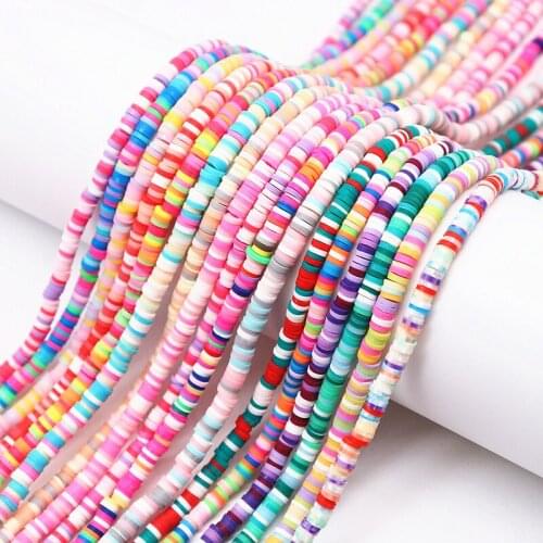 10pcs/lot 16Inch 4mm 6mm Polymer Clay Beads DIY Jewelry Findings Rubber Spacer Beads for Boho Jewelry Making Bracelet Accessory