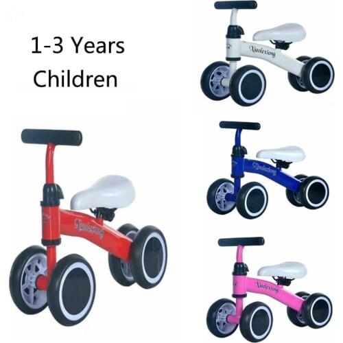 Baby Balance Bike 1 Year Old Boys Girls Bicycle Riding Toys and Walker, No Pedal Infant 4 Wheels for 10-25 Months Toddler