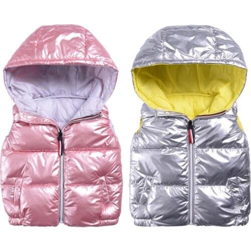 Child Waistcoat Children Outerwear Winter Coats Kids Clothes Warm Hooded Cotton Baby Boys Girls Vest For Age 3-10 Years Old
