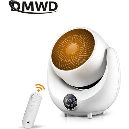 DMWD Household Electric Heater Mini Air Warmer Energy-saving Hot Air Blower Quick Heating 9H Timing Bedroom Bathroom Power Off