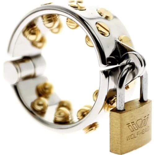 Kalis Teeth Spike Extreme Chastity Device Cock Ring Cock Lock for Men Scrotum Pendant Male Torture Devices BDSM Toys 050E