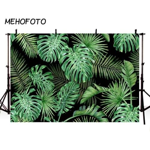 MEHOFOTO Forest Green Leaf Photography Backdrops Spring Jungle Safari Background for Photo Studio Party Decorations Backdrop