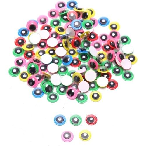 100pcs 8MM Googly Wiggle Eyes Self Adhesive Eyes for Doll Bear Accessories Eyes Stuffed Toys DIY Craft