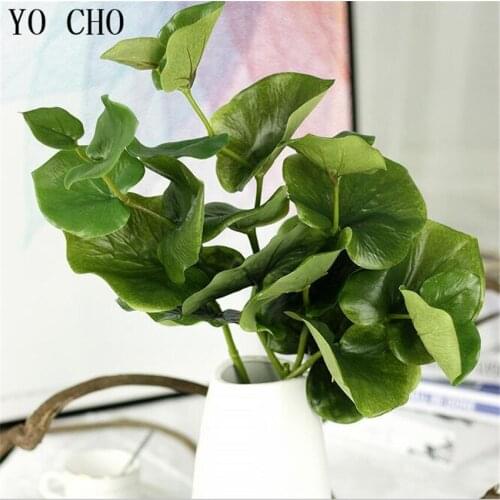 YO CHO Artificial Leaves Leaf For Art Scrapbooking Wedding Decoration Silk Fake Plants for home party Polyester Maple Fall leafs