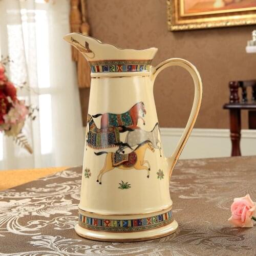 Ceramic Teapot Creative Water Bottle For Family Hotel KTV Useful Coffee Milk Pot Kitchen Utensils Flower Arranging Device Vase