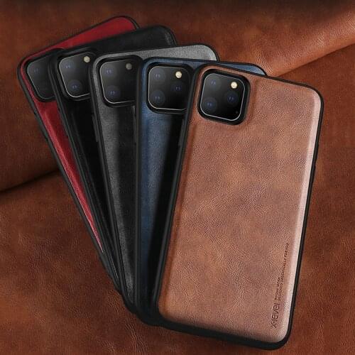 Leather Case For iPhone 11 Pro Max XR XS Max 8 7 6 6S Plus Ultra Light Soft Silicone Edge Phone Cover For iPhone 11Pro iPhone 11