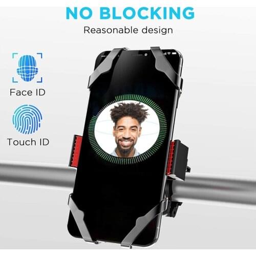 Bike Mount, Universal Cell Phone Bicycle Rack Handlebar & Motorcycle Holder Cradle Compatible with IPhone Phone Holder