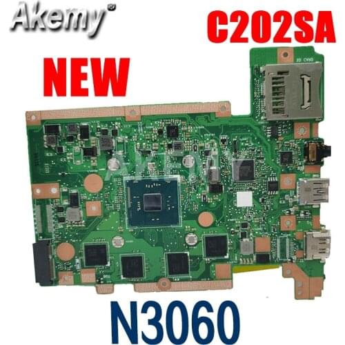 Akemy For ASUS C202SA C202S C202 Laotop Mainboard C202SA Motherboard with N3060U 4GB-RAM 16G-SSD