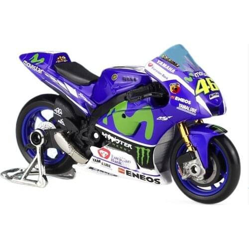 Simulation Alloy Motorcycle Model 1:18 MotoGP Yamaha YAMAHA Team No. 46 Rossi Collection Ornaments Gifts Toys Boys Gifts
